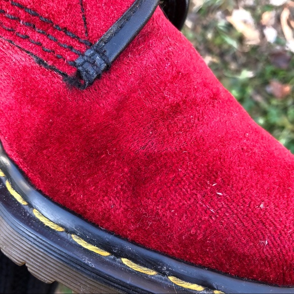 Vintage Dr. Martens Velvet Boots - Picture 9 of 12